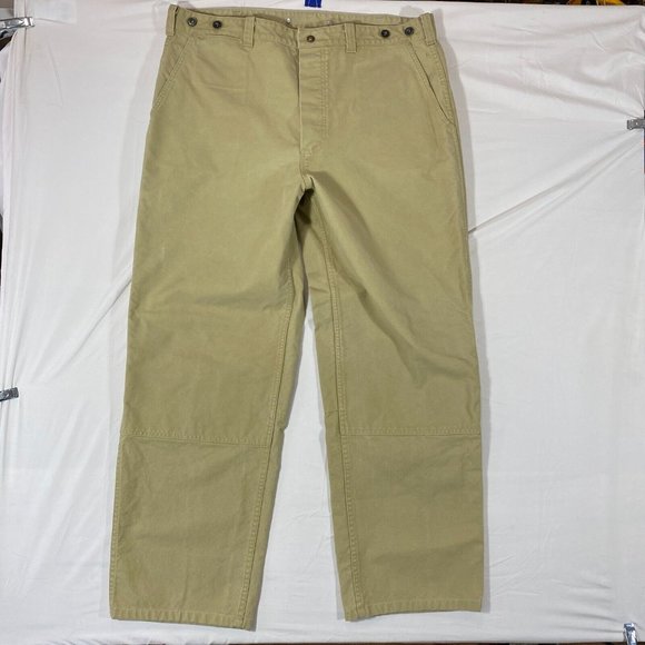 Filson Other - CC Filson USA TIN CLOTH style 77 button fly beige hunting pants 40X32 CA23